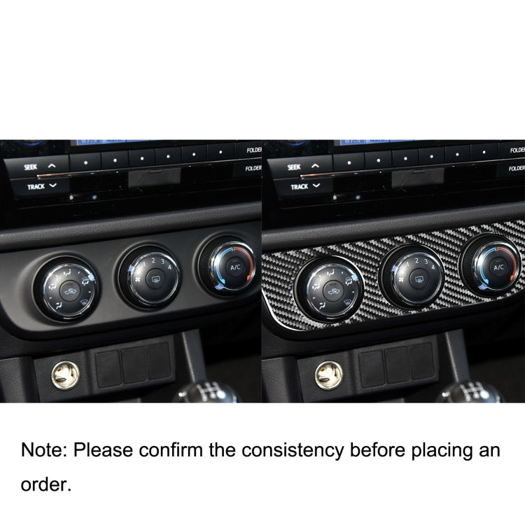 Car Carbon Fiber Air Conditioning Switch Panel Decorative Sticker for Toyota Corolla / Levin 2014-2018, Left Drive
