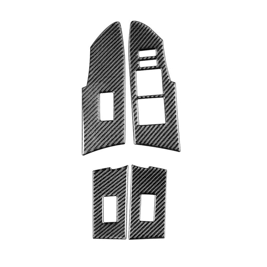 Car Carbon Fiber Window Lift Decorative Sticker for Toyota Corolla / Levin 2014-2018, Left Drive