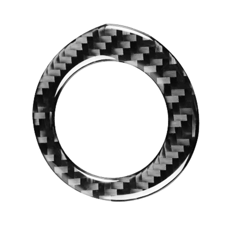 Car Carbon Fiber Ignition Key Ring Decorative Sticker for Toyota Corolla / Levin 2014-2018, Left and Right Drive Universal