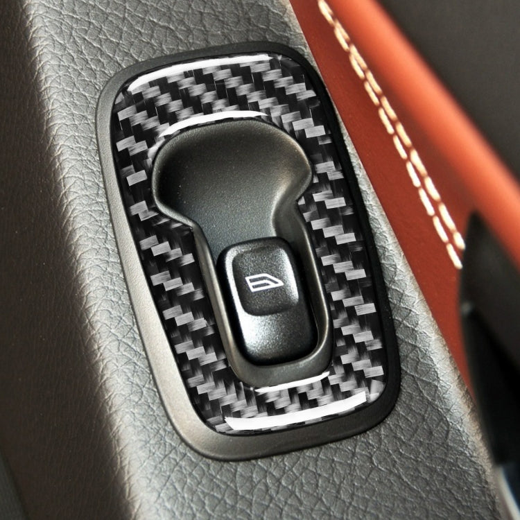 4 in 1 Car Carbon Fiber Door Set B Decorative Sticker for Volvo XC90 2003-2014, Right Drive