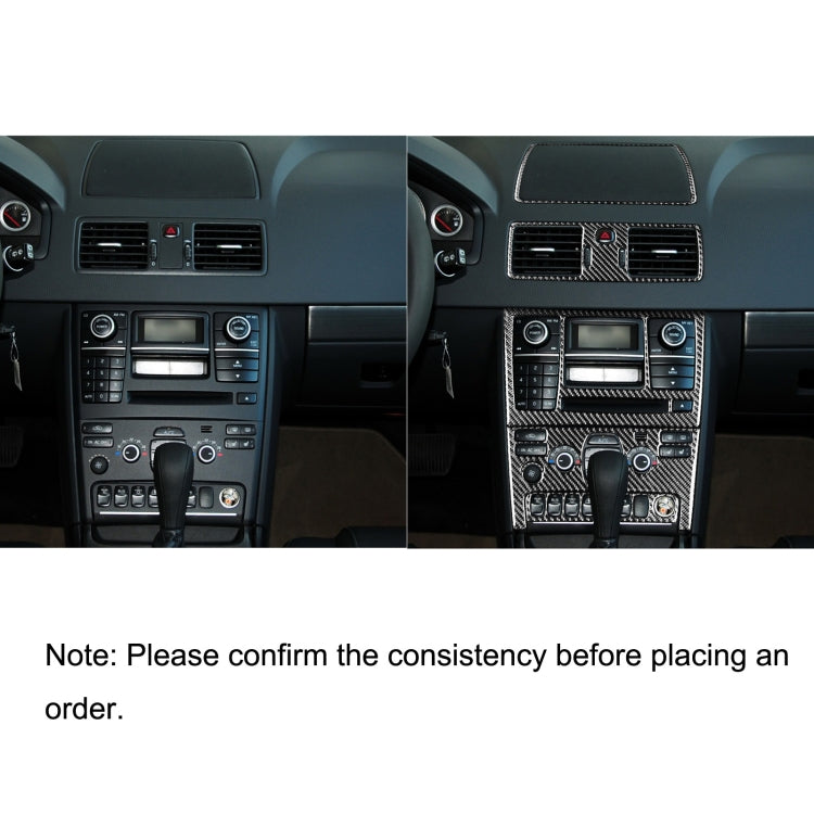 7 in 1 Car Carbon Fiber Gear Set B Decorative Sticker for Volvo XC90 2003-2014, Left Drive