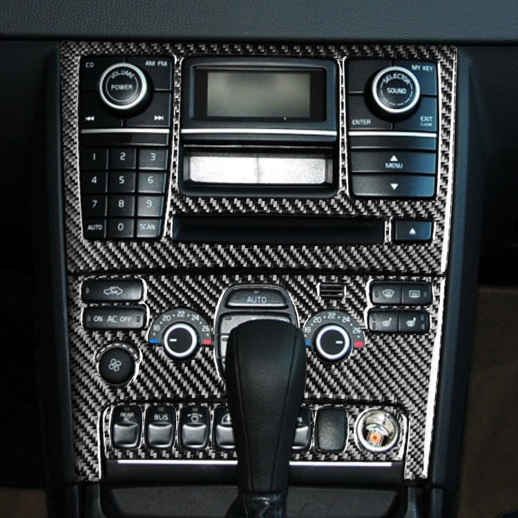 Car Carbon Fiber Control Panel Set B Decorative Sticker for Volvo XC90 2003-2014, Left and Right Drive Universal
