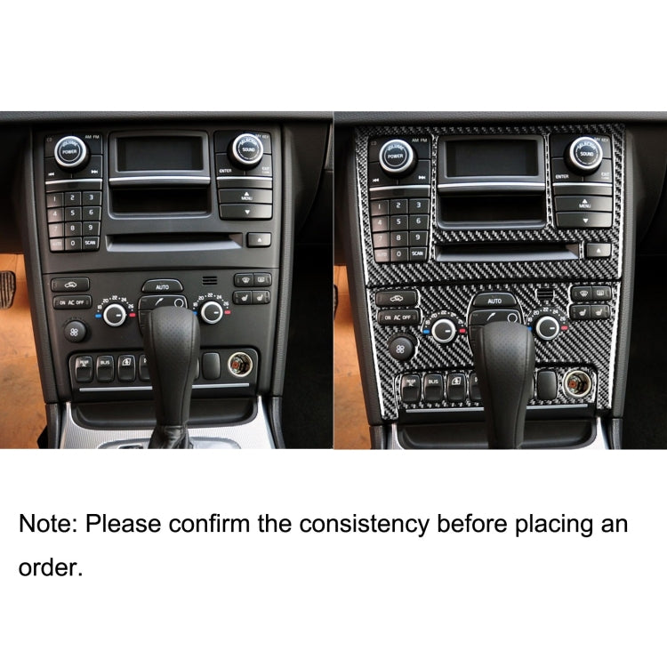 Car Carbon Fiber Control Panel Set B Decorative Sticker for Volvo XC90 2003-2014, Left and Right Drive Universal