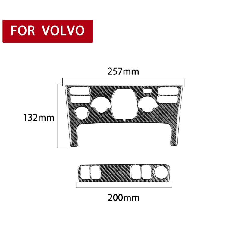 Car Carbon Fiber Air Conditioning Panel A Decorative Sticker for Volvo XC90 2003-2014, Left and Right Drive Universal