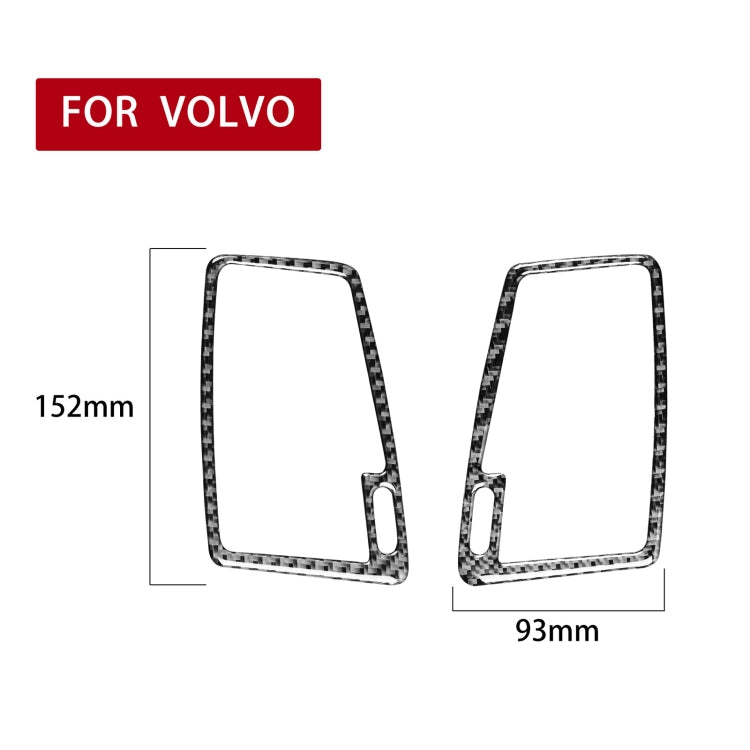 Car Carbon Fiber Two Sides Air Outlet Decorative Sticker for Volvo XC90 2003-2014, Left and Right Drive Universal