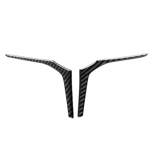 2 in 1 Car Carbon Fiber Steering Wheel Below Decorative Sticker for BMW G01 X3 2018-2020 / G02 X4 2019-2020, Left and Right Drive Universal