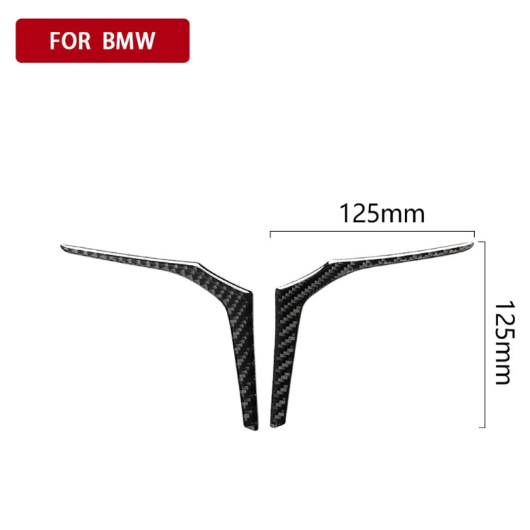 2 in 1 Car Carbon Fiber Steering Wheel Below Decorative Sticker for BMW G01 X3 2018-2020 / G02 X4 2019-2020, Left and Right Drive Universal