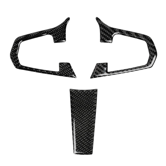 3 in 1 Car Carbon Fiber Steering Wheel Solid Color A Decorative Sticker for BMW G01 X3 2018-2020 / G02 X4 2019-2020, Left and Right Drive Universal