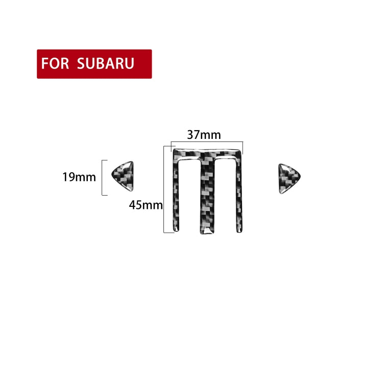 3 in 1 Car Carbon Fiber Central Air Outlet Decorative Sticker for Subaru BRZ / Toyota 86 2017-2019, Left and Right Drive Universal