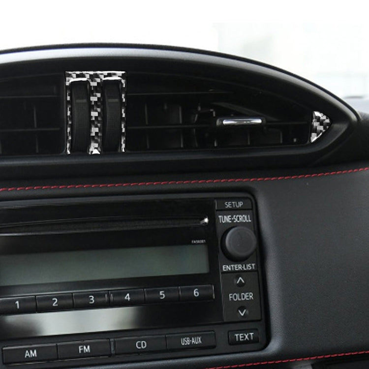 3 in 1 Car Carbon Fiber Central Air Outlet Decorative Sticker for Subaru BRZ / Toyota 86 2017-2019, Left and Right Drive Universal