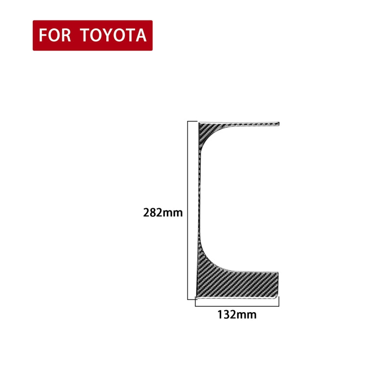 Carbon Fiber Car Cup Holder Frame Decorative Sticker for Toyota Tundra 2014-2018, Right Driving