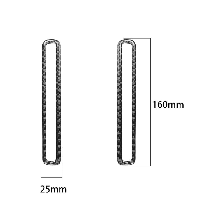 Carbon Fiber Car Door Air Outlet Decorative Sticker for Dodge Challenger 2015 to Now, Left Driving