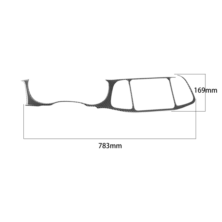 Carbon Fiber Car Central Control Instrument Large Panel Decorative Sticker for Dodge Challenger 2015 to Now, Left Driving