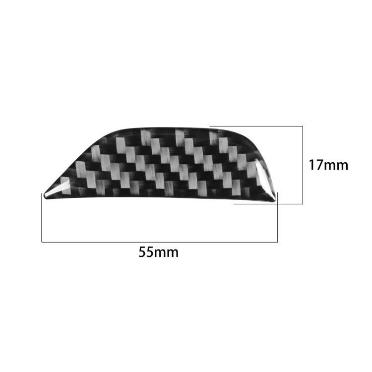 Carbon Fiber Car Central Control Armrest Storage Button Decorative Sticker for Dodge Challenger 2015 to Now, Left Driving