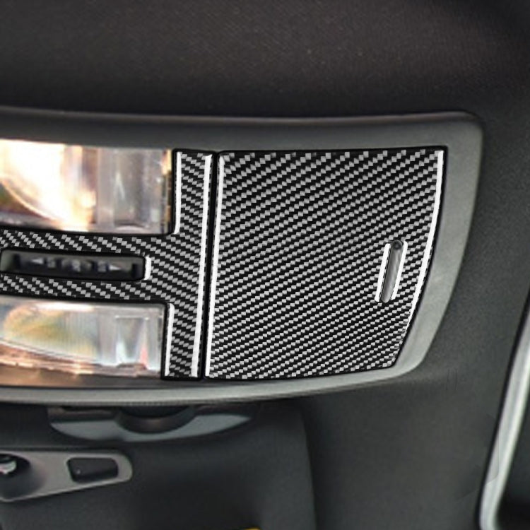 2 PCS / Set Carbon Fiber Car Reading Light Panel Decorative Sticker for Dodge Challenger 2015 to Now, Left Driving