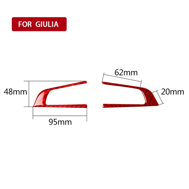 2 PCS / Set Carbon Fiber Car Steering Wheel Button Panel Decorative Sticker for Alfa Romeo Giulia 2017-2019,Left and Right Drive Universal