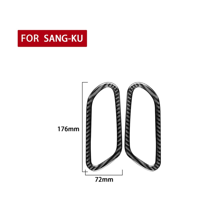 2 PCS / Set Carbon Fiber Car Inner Door Handle Decorative Sticker for Volkswagen Scirocco 2009-2016,Left and Right Drive Universal