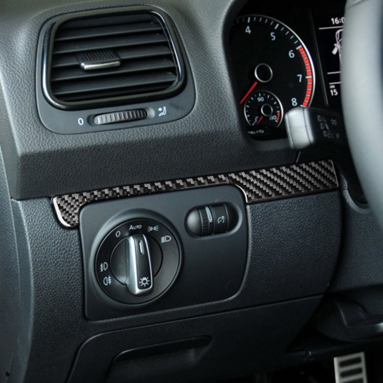 3 PCS / Set Carbon Fiber Car Dashboard Strip Decorative Sticker for Volkswagen Scirocco 2009-2016,Left Drive