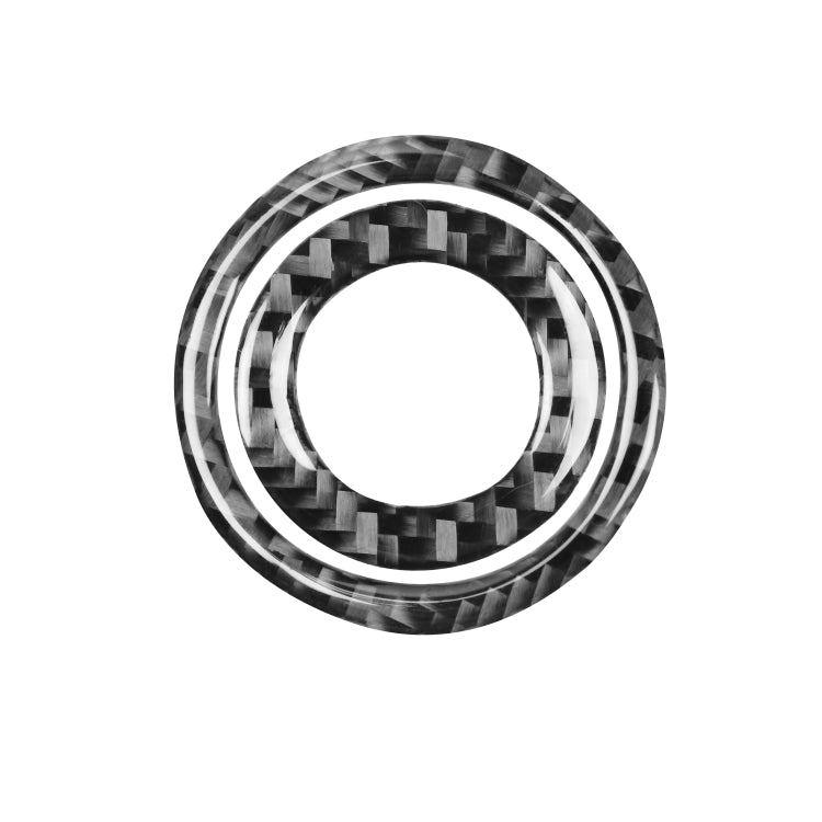 2 PCS / Set Carbon Fiber Car Ignition Switch Decorative Sticker for Dodge Challenger 2015 to Now, Left Driving