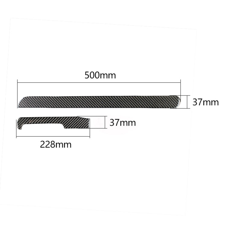 Carbon Fiber Car Central Control Strip Decorative Sticker for Volkswagen Golf 6 2008-2012, Left Driving