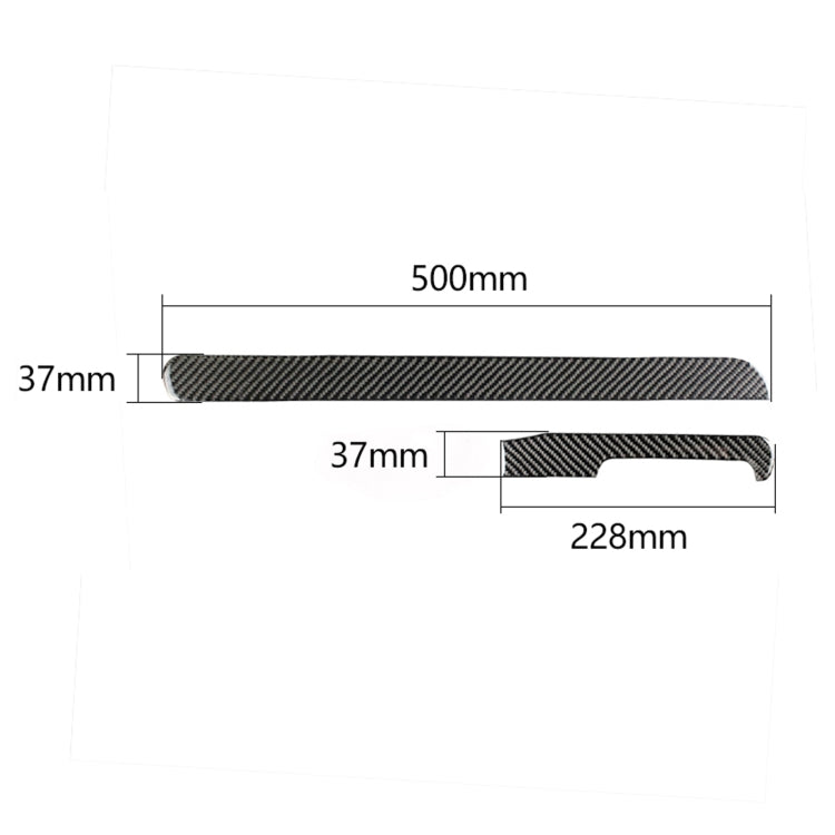 Carbon Fiber Car Central Control Strip Decorative Sticker for Volkswagen Golf 6 2008-2012, Right Driving