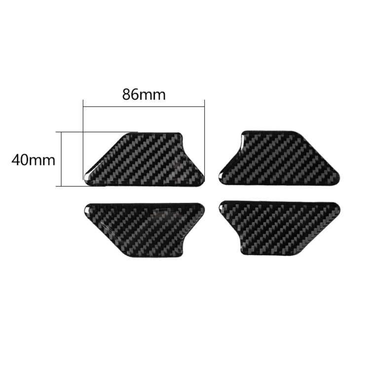 Carbon Fiber Car Inner Door Bowl Panel Decorative Sticker for Volkswagen Golf 6 2008-2012
