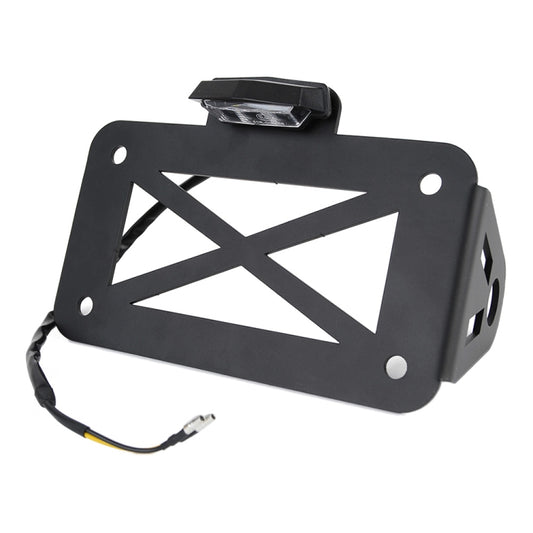 Motorcycle American Cruise Retro License Plate Holder with Light