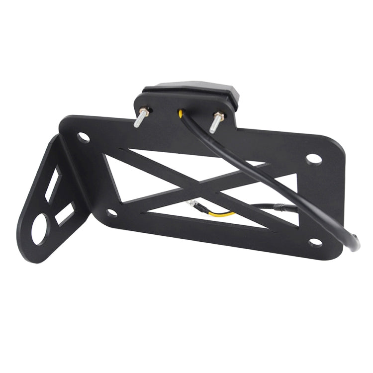 Motorcycle American Cruise Retro License Plate Holder with Light