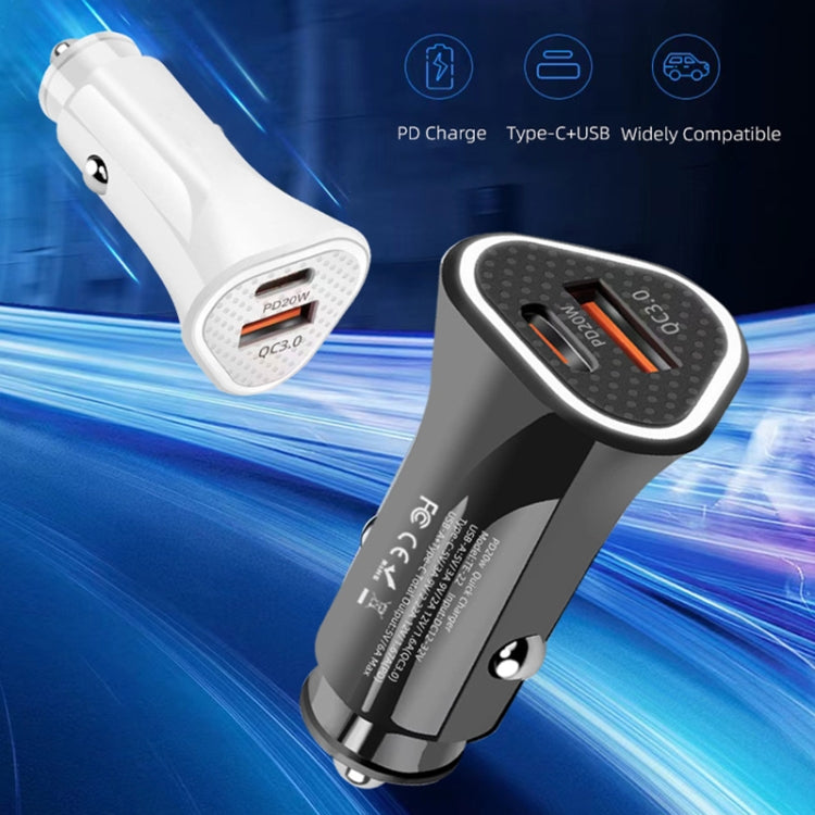 PD + QC3.0 Car 2 in 1 Triangle Fast Charger Car Cigarette Lighter