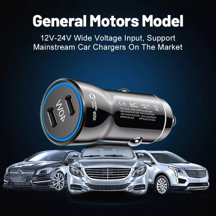 40W Dual PD Car 2 in 1 Fast Charger Car Cigarette Lighter