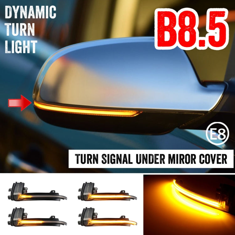 1 Pair For Audi A4 B8.5 Car Dynamic LED Turn Signal Light Rearview Mirror Flasher Water Blinker