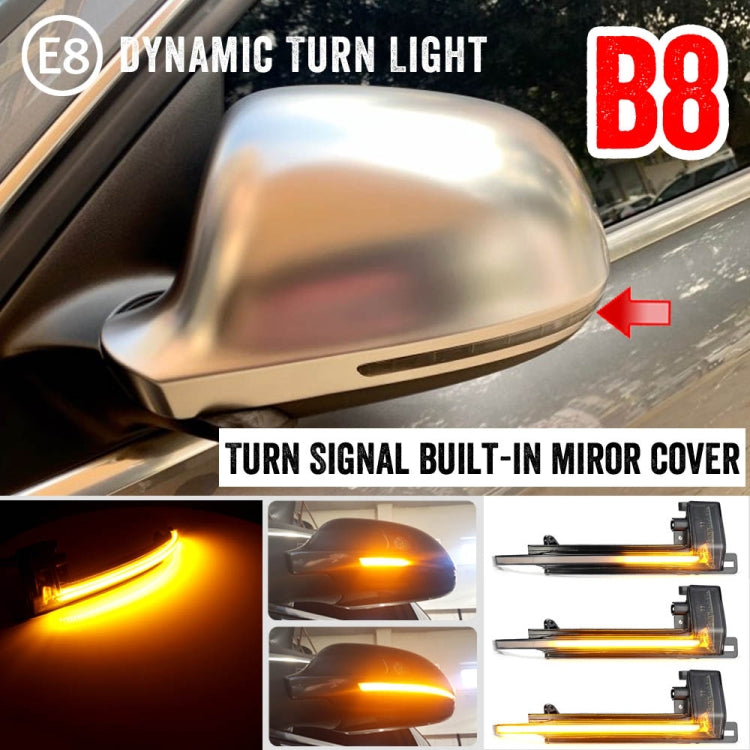 1 Pair For Audi A4 B8 Car Dynamic LED Turn Signal Light Rearview Mirror Flasher Water Blinker
