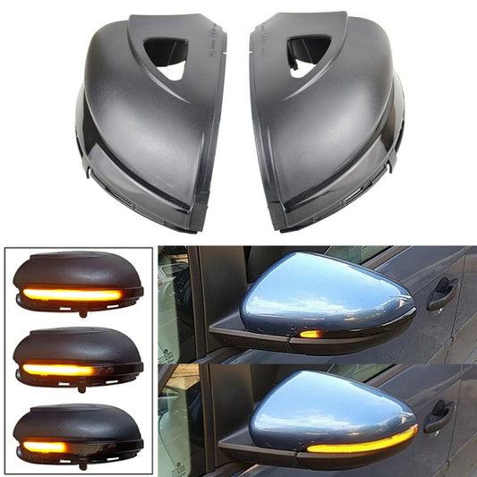 1 Pair For Volkswagen Golf 6 MK6 Car Dynamic LED Turn Signal Light Rearview Mirror Flasher Water Blinker, with Hole