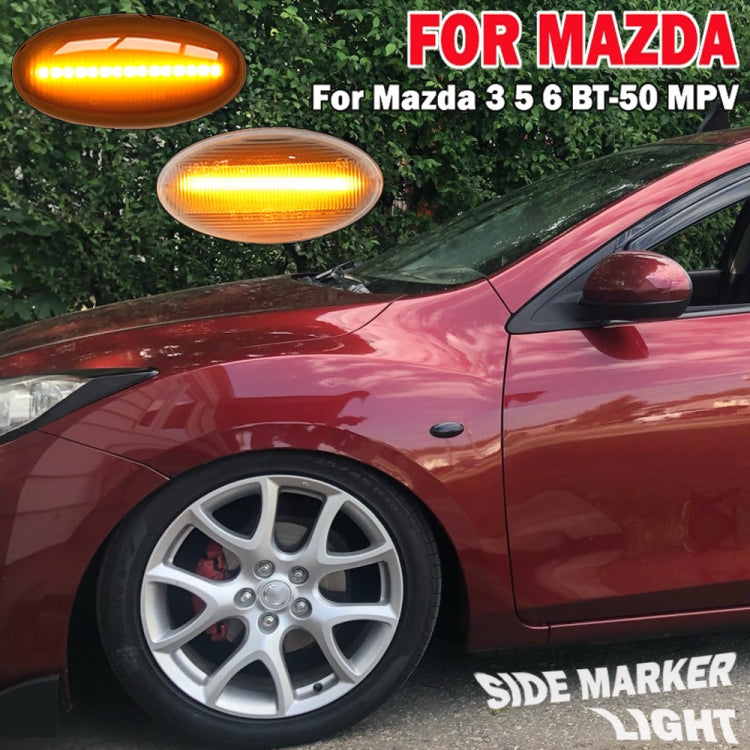 2pcs For Mazda 2 DY 2003-2007 Car Dynamic LED Fender Side Light