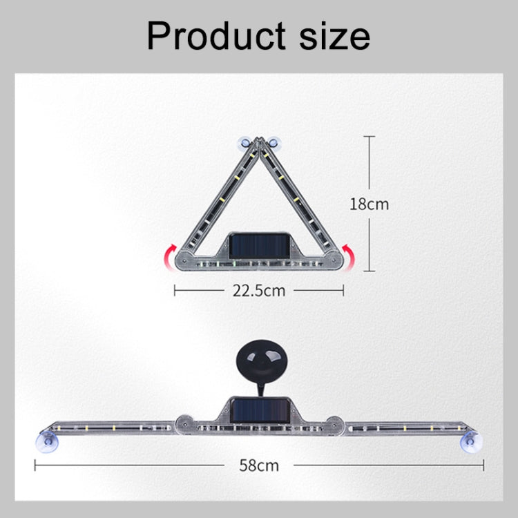 Car Triangular Light Warning Sign Solar Charging Strobe Emergency Ranger Light