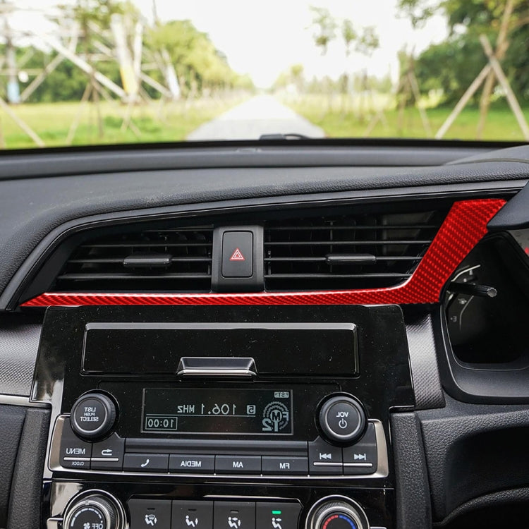 Car Carbon Fiber Below the Central Control Air Outlet Decorative Sticker for Honda Tenth Generation Civic 2016-2019, Right Drive
