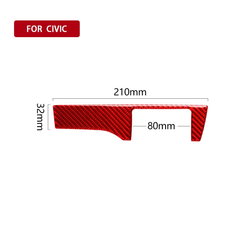 Car Carbon Fiber Headlight Switch Panel Decorative Sticker for Honda Tenth Generation Civic 2016-2019, Right Drive