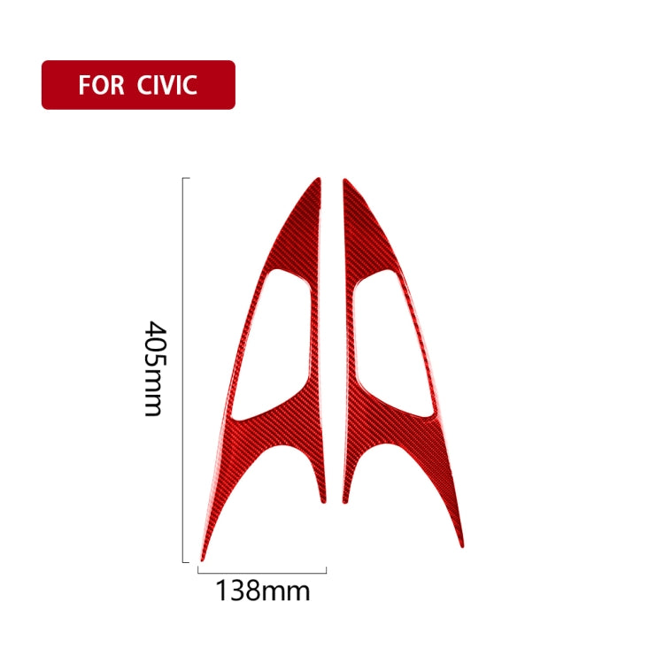 Car Carbon Fiber Door Handle Door Wrist Panel Decorative Sticker for Honda Tenth Generation Civic 2016-2019, Left and Right Drive Universal, Door Handle Door Wrist Panel