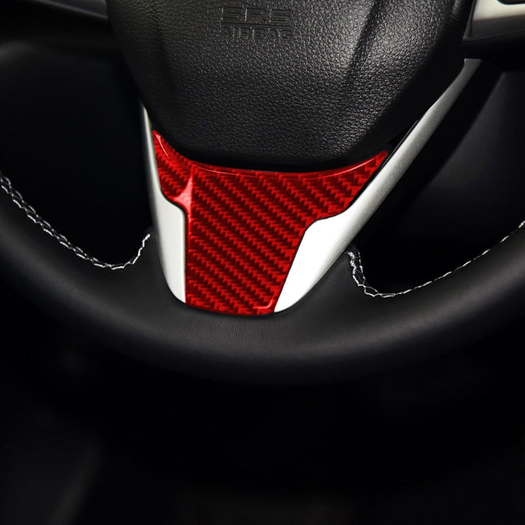 Car Carbon Fiber Steering Wheel Decorative Sticker for Honda Tenth Generation Civic 2016-2019, Left and Right Drive Universal
