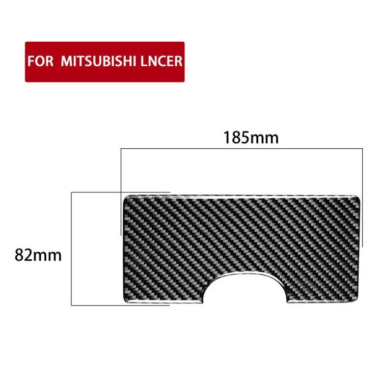 Car Carbon Fiber Cup Holder Decorative Sticker for Mitsubishi Lancer-ex / EVO / Fortis 9-10th Generation, Left and Right Drive Universal