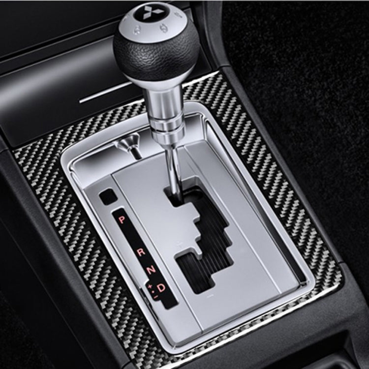 Car Carbon Fiber Gear Position Decorative Sticker for Mitsubishi Lancer-ex / EVO / Fortis 9-10th Generation, Left and Right Drive Universal High-configuration