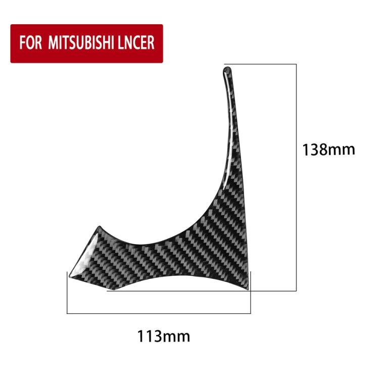 Car Carbon Fiber Right Speedometer Decorative Sticker for Mitsubishi Lancer EVO 2008-2016, Left Drive