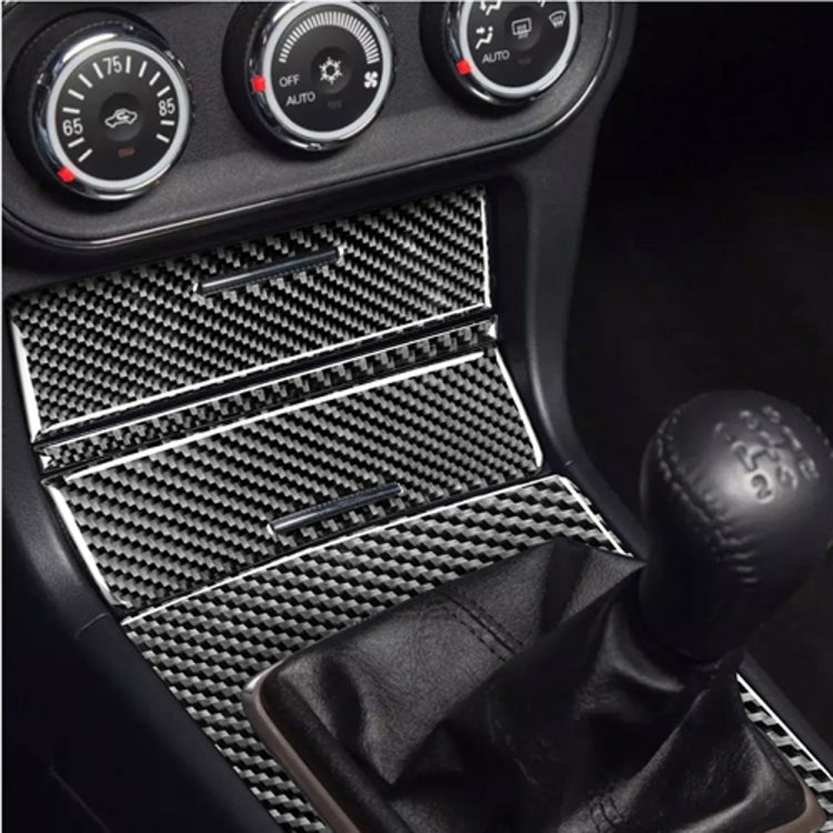 Car Carbon Fiber Storage + Gear Decorative Sticker for Mitsubishi Lancer EVO (Only GT / GTS) 2010-2015, Left and Right Drive Universal