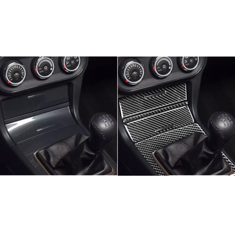 Car Carbon Fiber Storage + Gear Decorative Sticker for Mitsubishi Lancer EVO (Only GT / GTS) 2010-2015, Left and Right Drive Universal