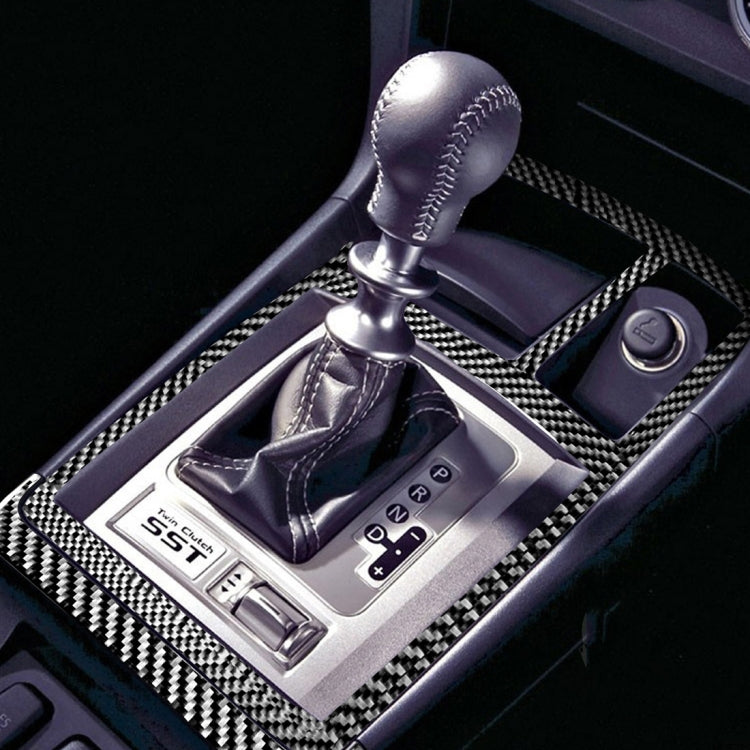 Car Carbon Fiber Manual Gearbox Decorative Sticker for Mitsubishi Lancer EVO (Only GTS) 2008-2015, Left and Right Drive Universal