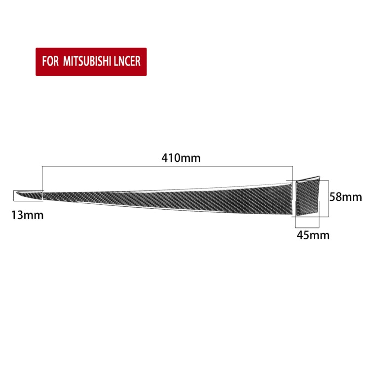 Car Carbon Fiber Passenger Side Glove Box Decorative Sticker for Mitsubishi Lancer EVO 2008-2015, Left Drive