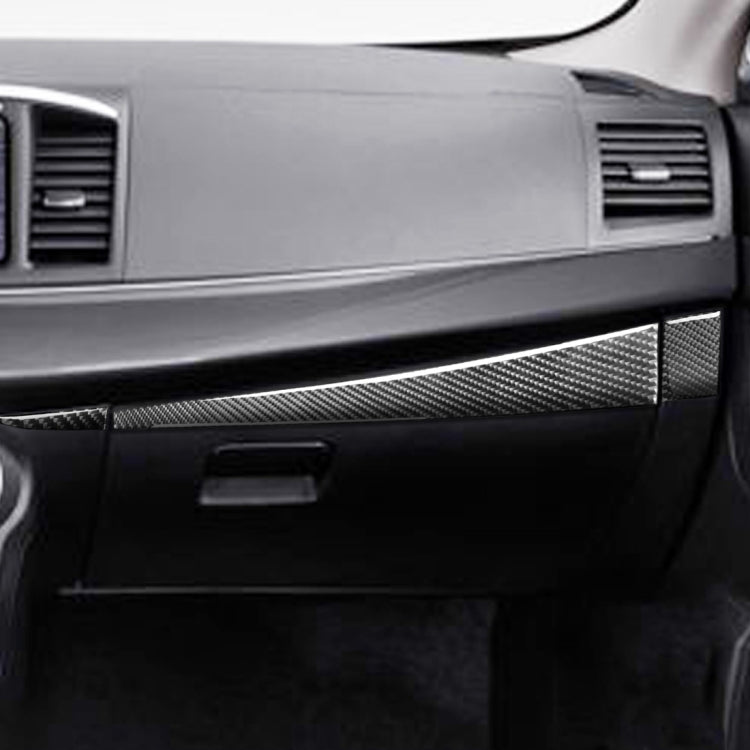 Car Carbon Fiber Passenger Side Glove Box Decorative Sticker for Mitsubishi Lancer EVO 2008-2015, Left Drive