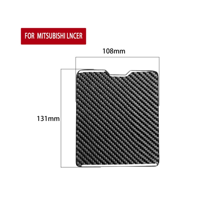 Car Carbon Fiber Driver Storage Box Decorative Sticker for Mitsubishi Lancer EVO 2008-2015, Left and Right Drive Universal