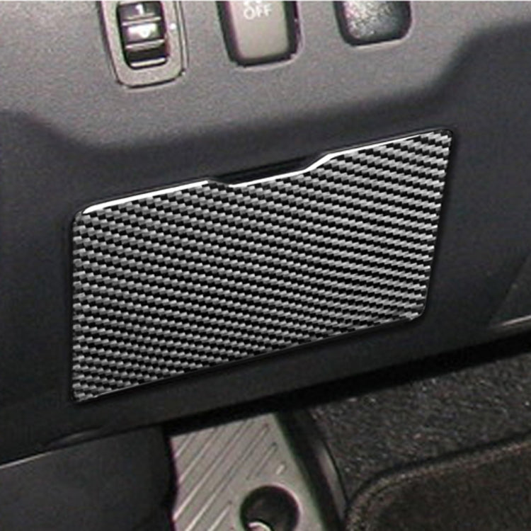 Car Carbon Fiber Driver Storage Box Decorative Sticker for Mitsubishi Lancer EVO 2008-2015, Left and Right Drive Universal