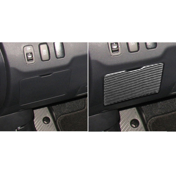 Car Carbon Fiber Driver Storage Box Decorative Sticker for Mitsubishi Lancer EVO 2008-2015, Left and Right Drive Universal